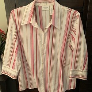 Liz Claiborne Woman button down top 3/4 sleeve
